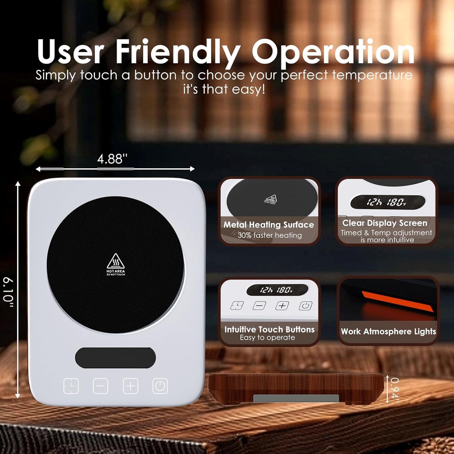 Calentador de Tazas Eléctrico Midgod FCES03 36W 7 Temperaturas