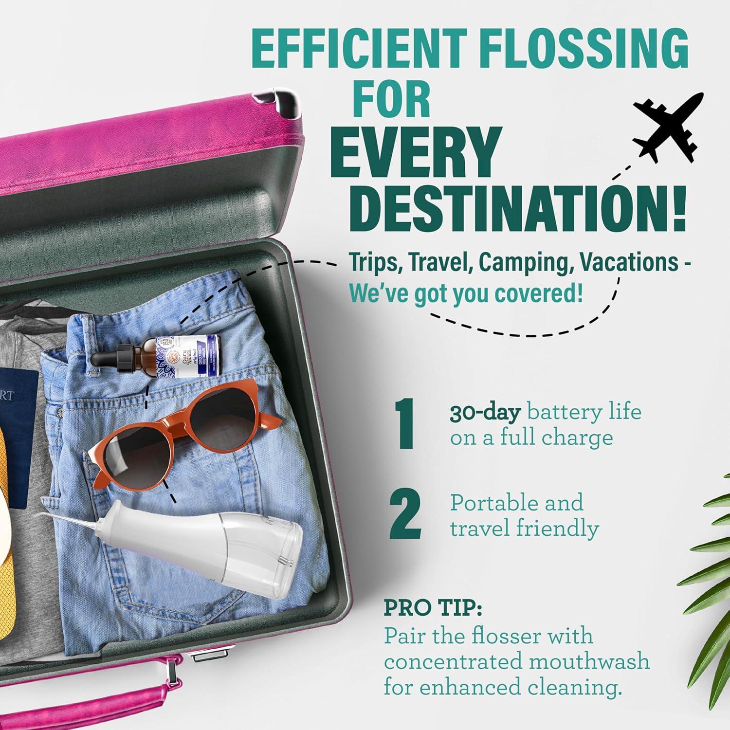 Irrigador Dental GuruNanda 2.0 XL Inalámbrico 380ml Lavanda