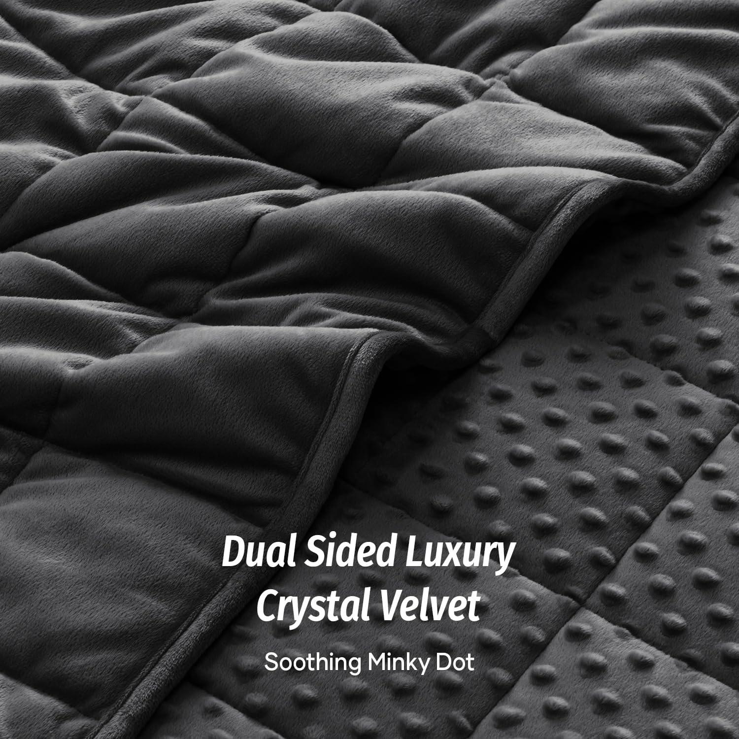 Manta con peso Wemore 6.8 kg 122x183 cm negra para adultos