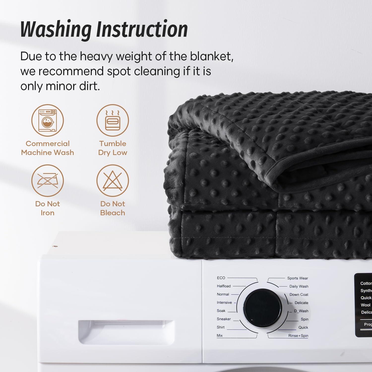 Manta con peso Wemore 6.8 kg 122x183 cm negra para adultos