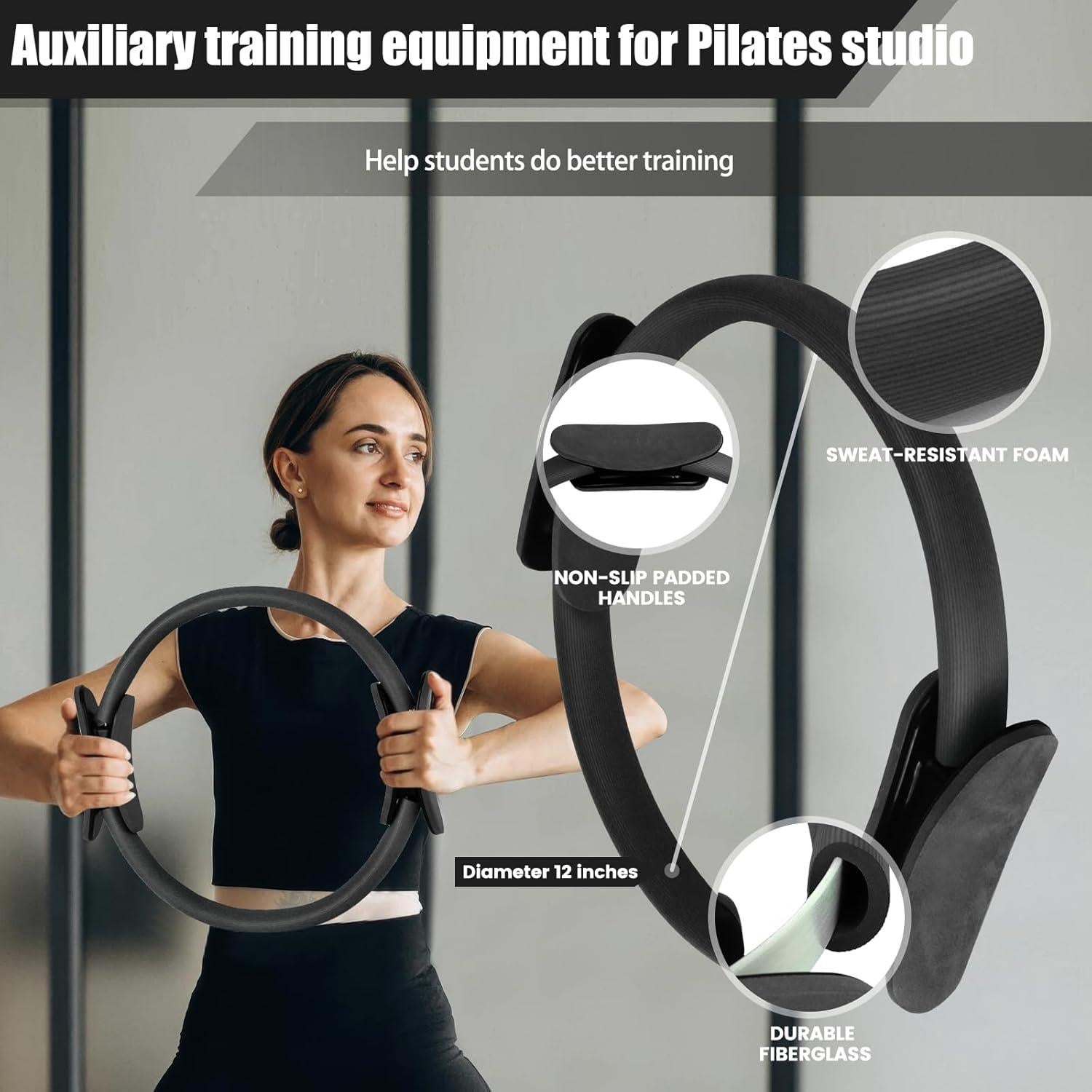 Conjunto de Pilates LumaHvn 12 Piezas: Anillos, Pelotas y Bandas
