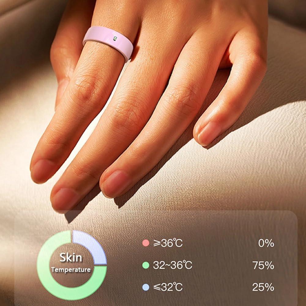 Anillo Inteligente SMTECH R5P Rosa Cerámica para Salud y Fitness