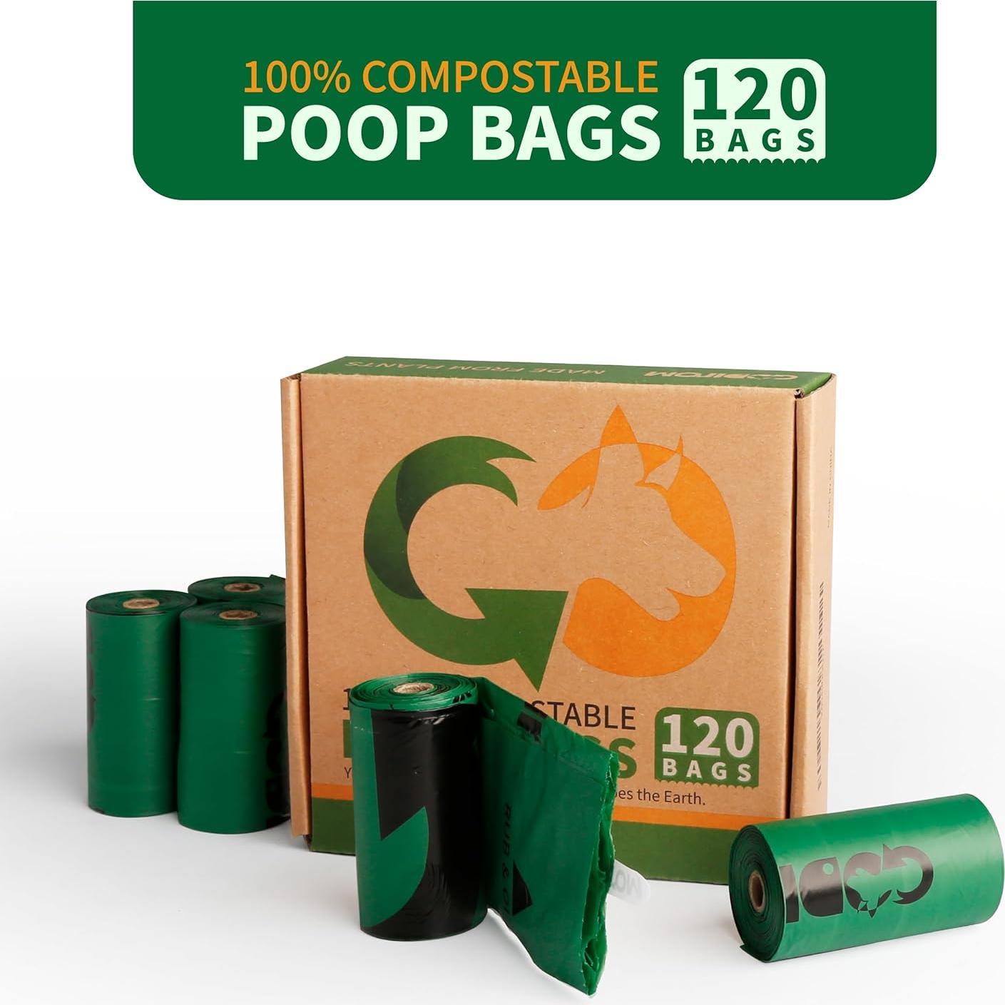 Bolsas de Poop Compostables Codirom 120 Unidades 18 Micrones