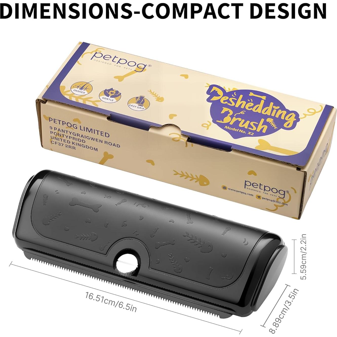 Cepillo Deshedding para Perros y Gatos Barnas X2 - Efectivo y Fácil de Limpiar