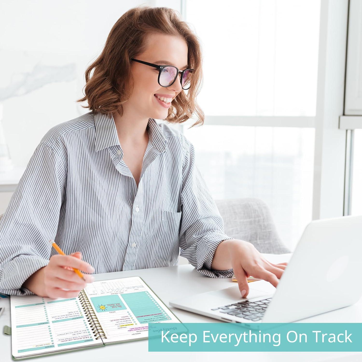 Planificador Semanal Sin Fecha Taja A5 Verde 15.5x20.8cm