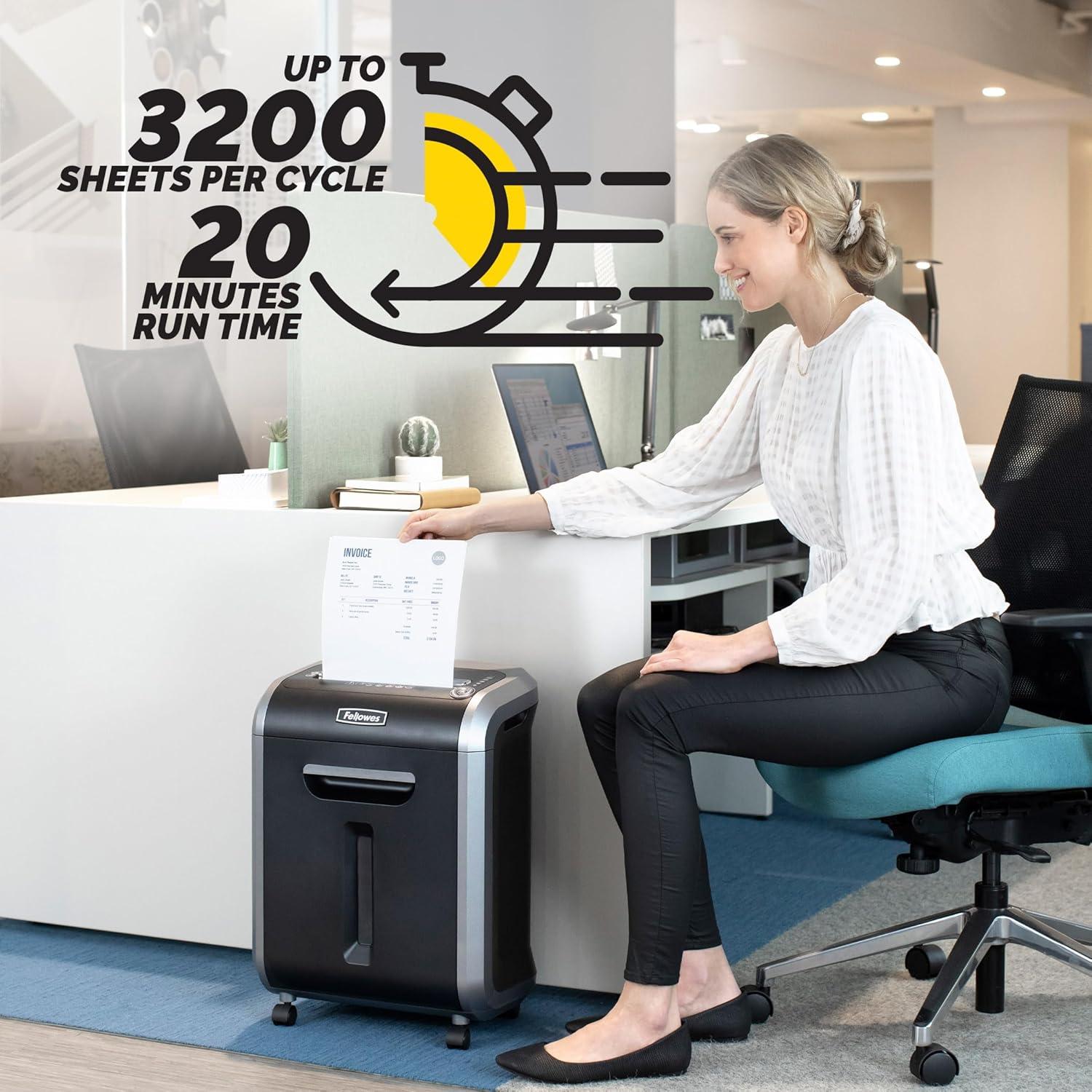 Trituradora de Papel Fellowes Powershred 79Ci 16 Hojas Corte Cruzado