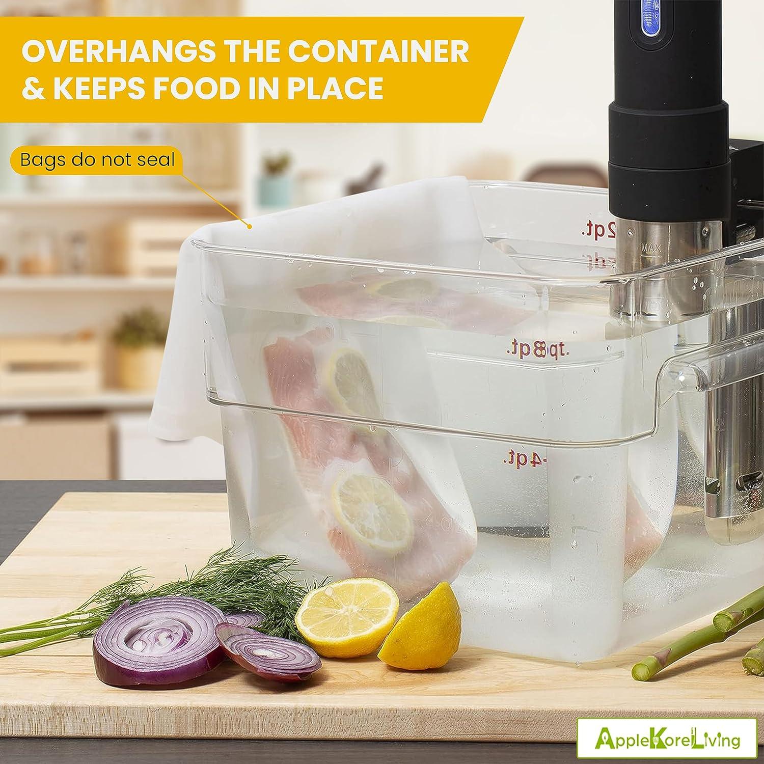 Bolsas de Silicona Reutilizables Sous Vide AppleKoreLiving - Set 2 Unidades