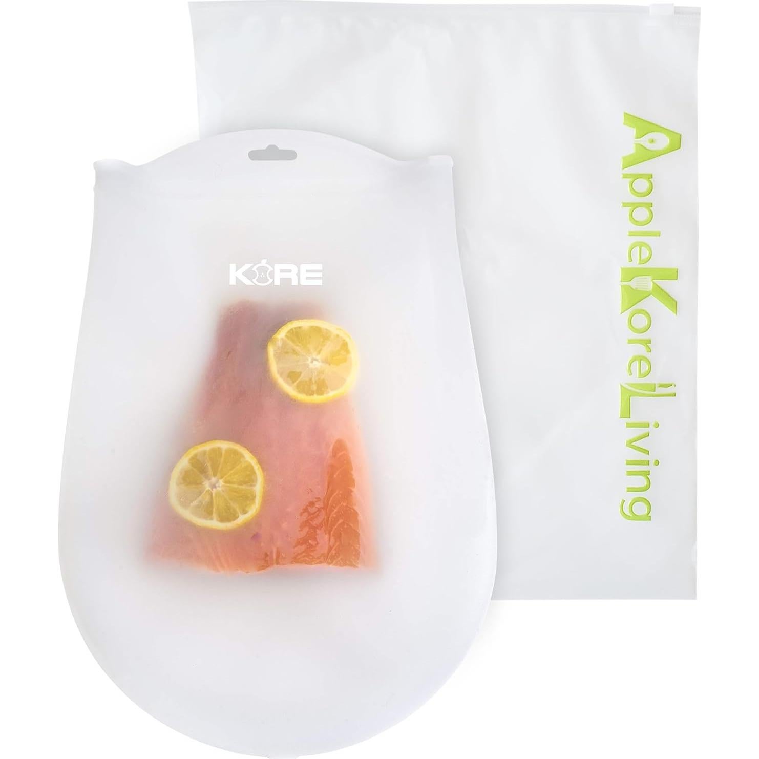 Bolsas de Silicona Reutilizables Sous Vide AppleKoreLiving - Set 2 Unidades