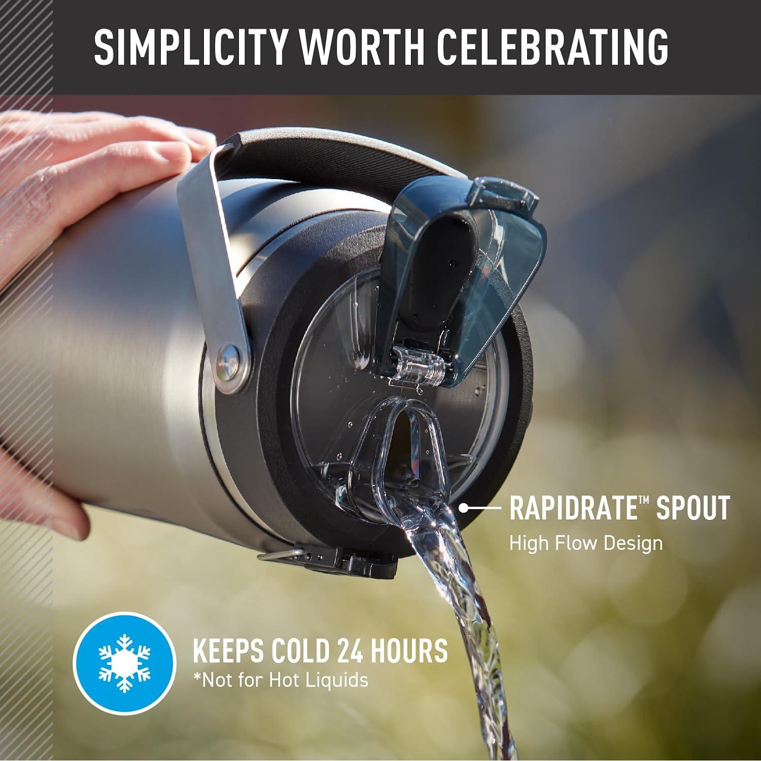 Botella de Agua THERMOS 1.89L Acero Inoxidable Mate Aislada