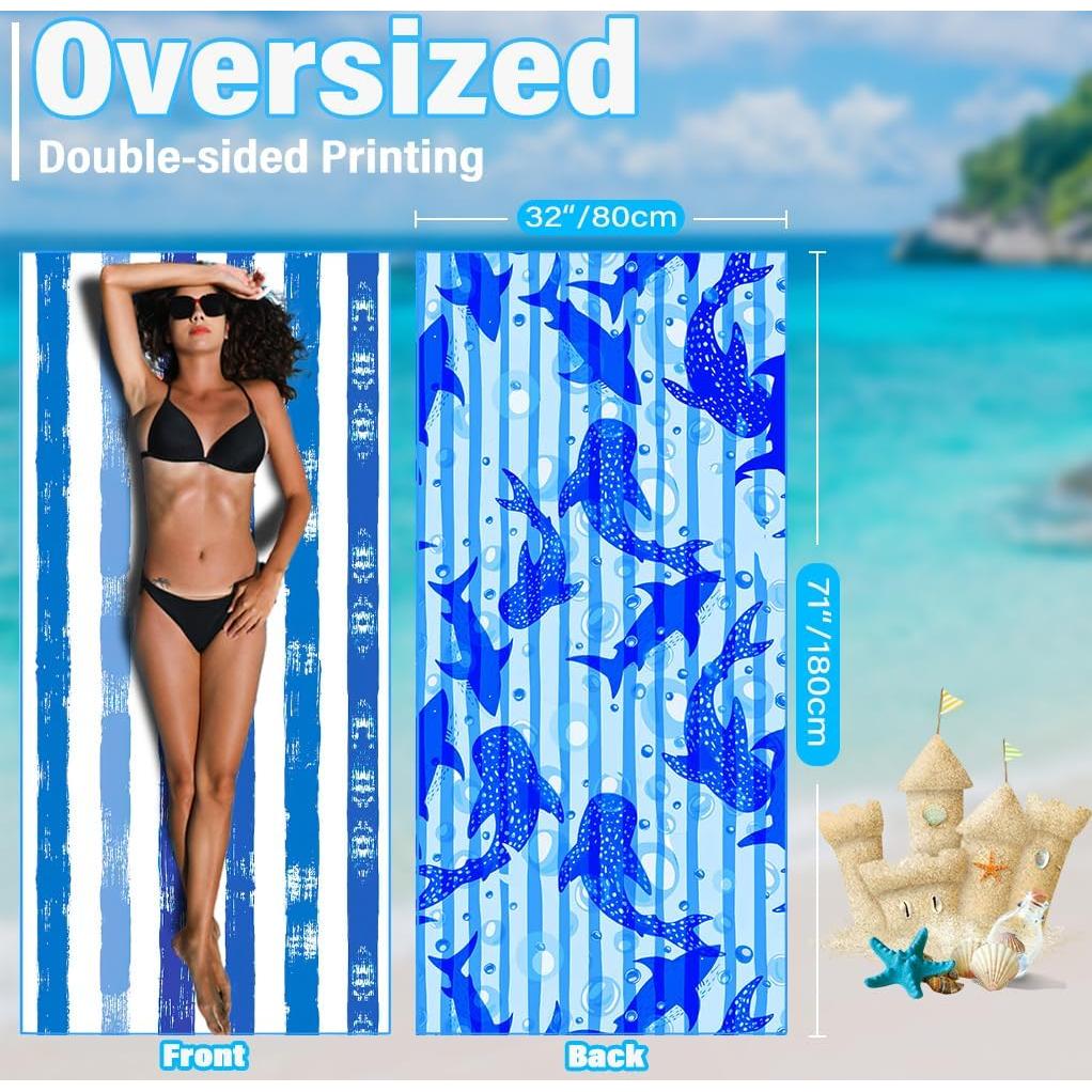 Paquete de 2 Toallas de Playa Microfibra Widdonen 81x180 cm