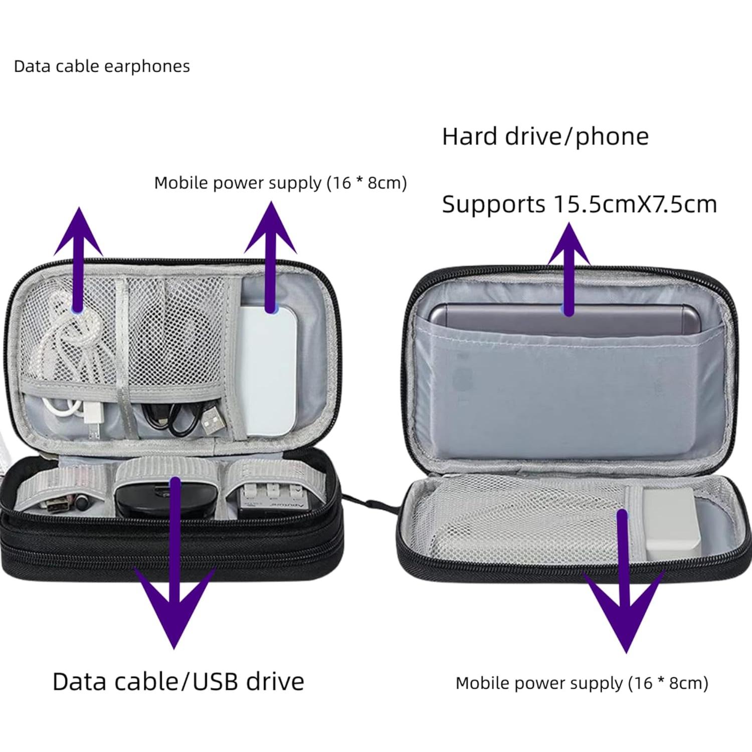 Bolsa Organizador de Cables FANBODTA Impermeable 19x11cm