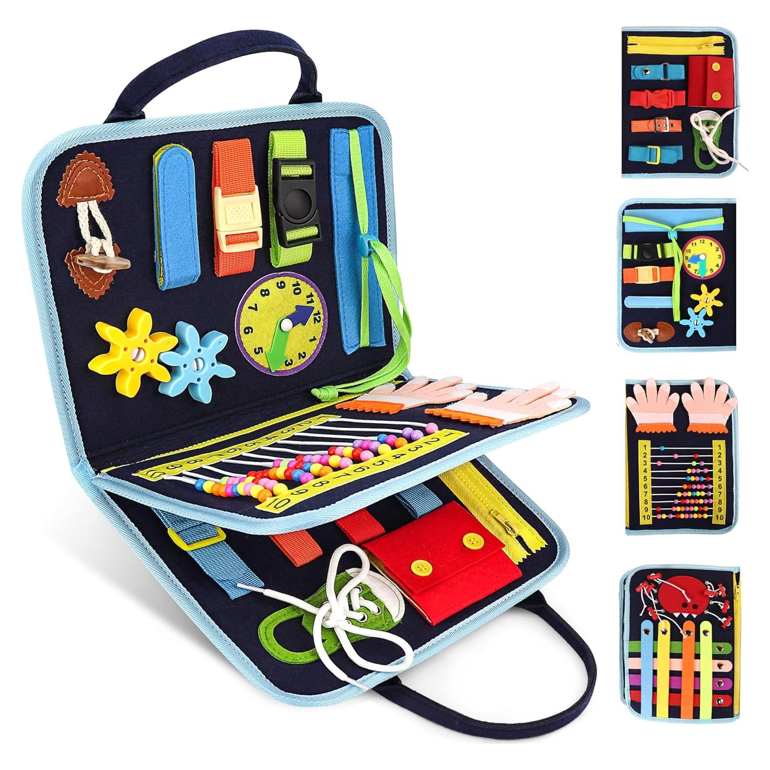 Tablero Ocupado Montessori JAGSYJOY Azul Marino 27.9x21.6cm