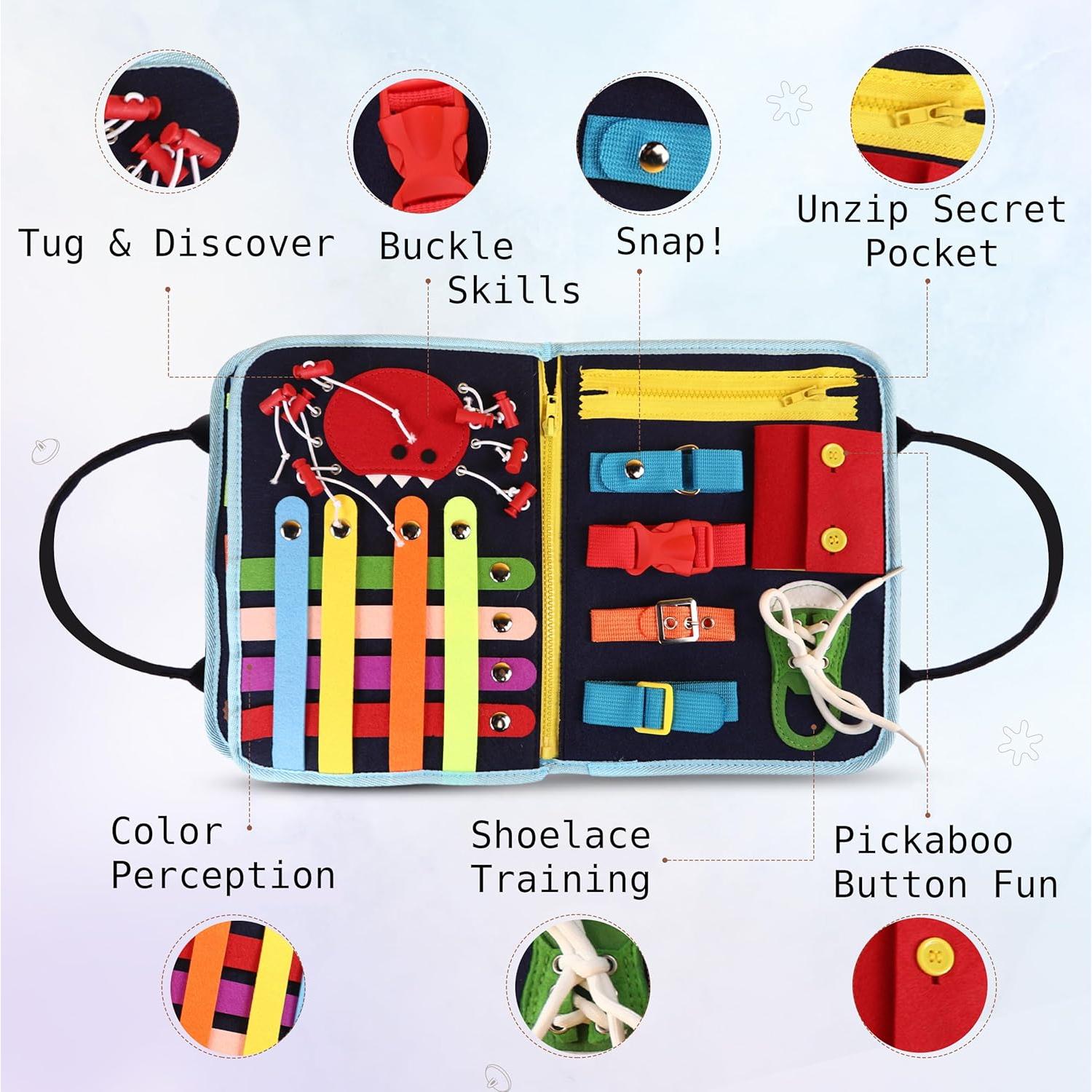 Tablero Ocupado Montessori JAGSYJOY Azul Marino 27.9x21.6cm