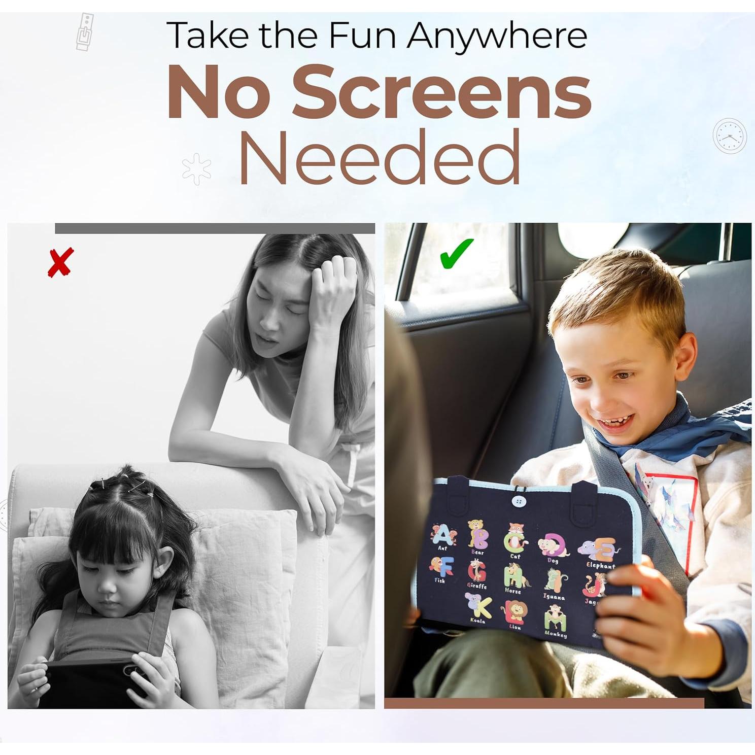 Tablero Ocupado Montessori JAGSYJOY Azul Marino 27.9x21.6cm