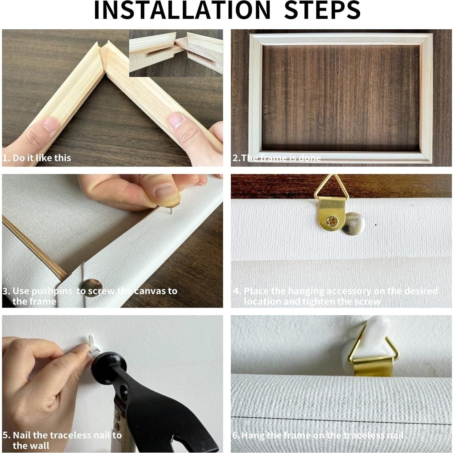 Kit de Pintura por Números BAISITE 2 Piezas 40.6x30.5cm