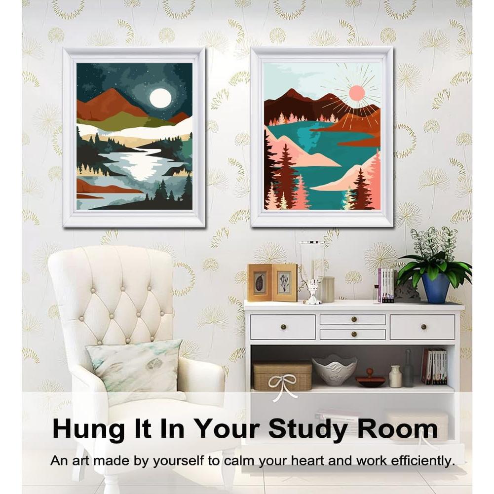 Kit de Pintura por Números BAISITE 2 Piezas 40.6x30.5cm