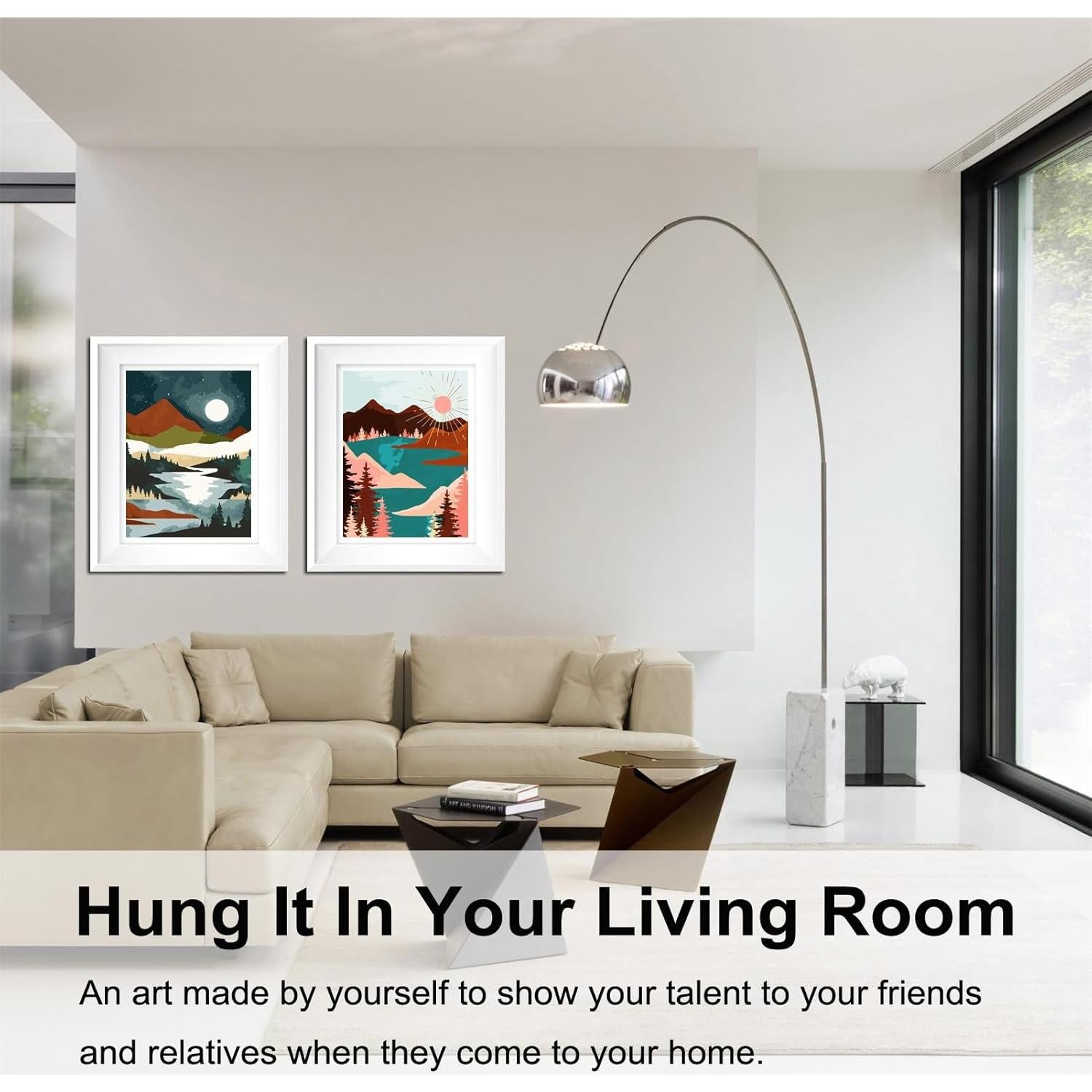 Kit de Pintura por Números BAISITE 2 Piezas 40.6x30.5cm