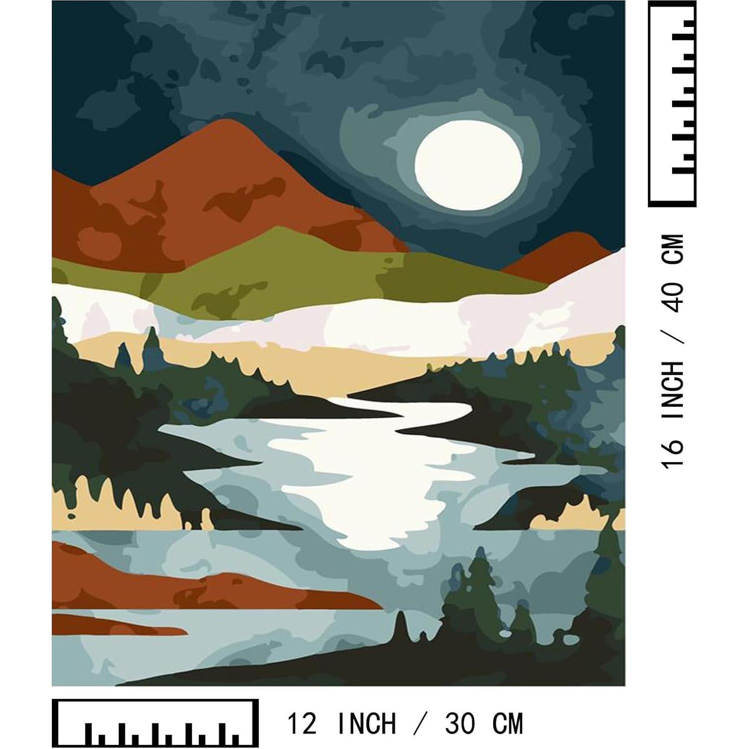 Kit de Pintura por Números BAISITE 2 Piezas 40.6x30.5cm