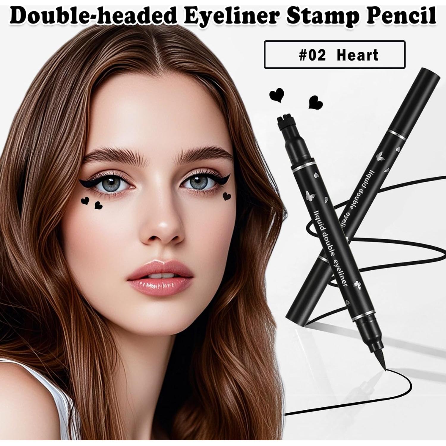 Eyeliner Doble Cabeza Negro XINGXYUEL con Sello Impermeable