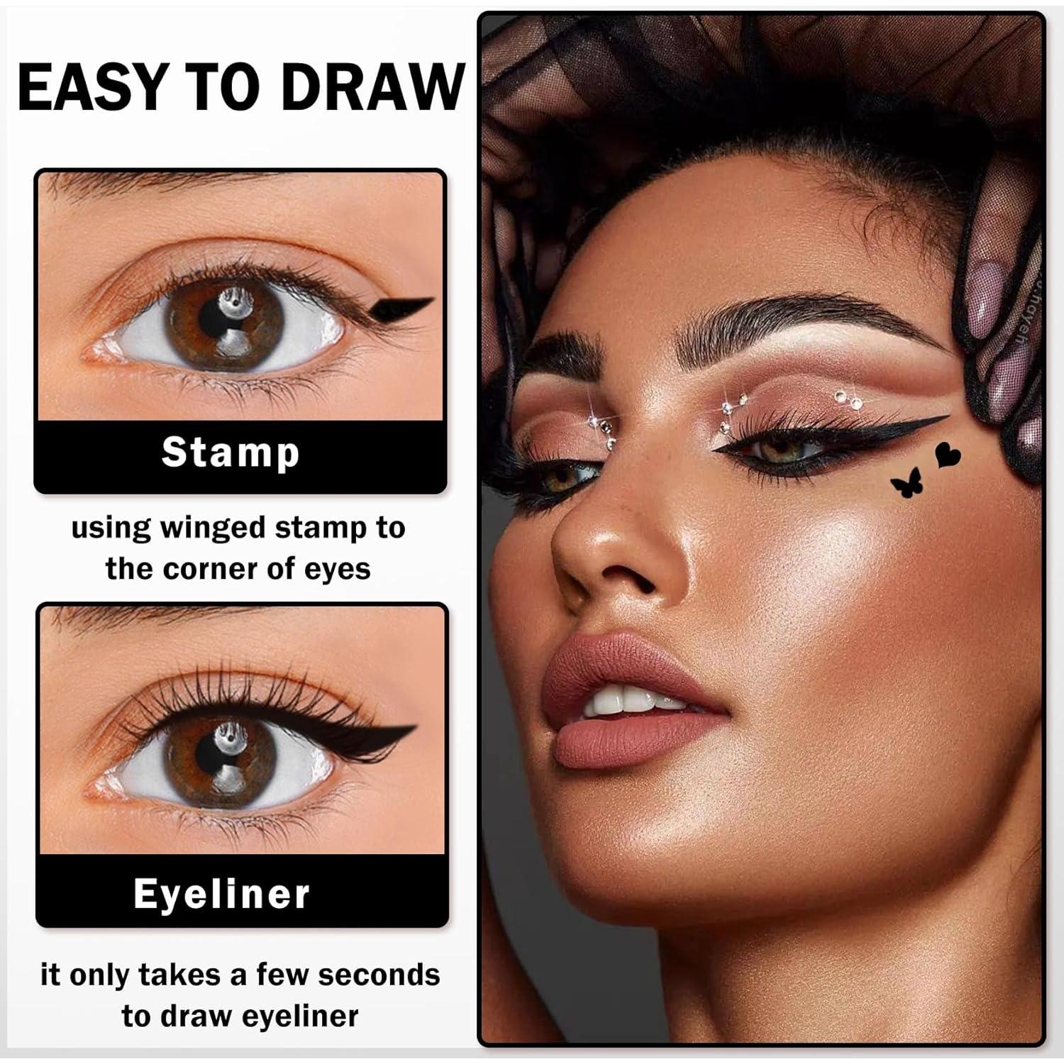 Eyeliner Doble Cabeza Negro XINGXYUEL con Sello Impermeable