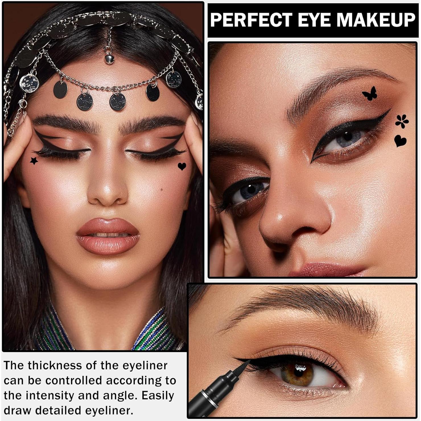 Eyeliner Doble Cabeza Negro XINGXYUEL con Sello Impermeable