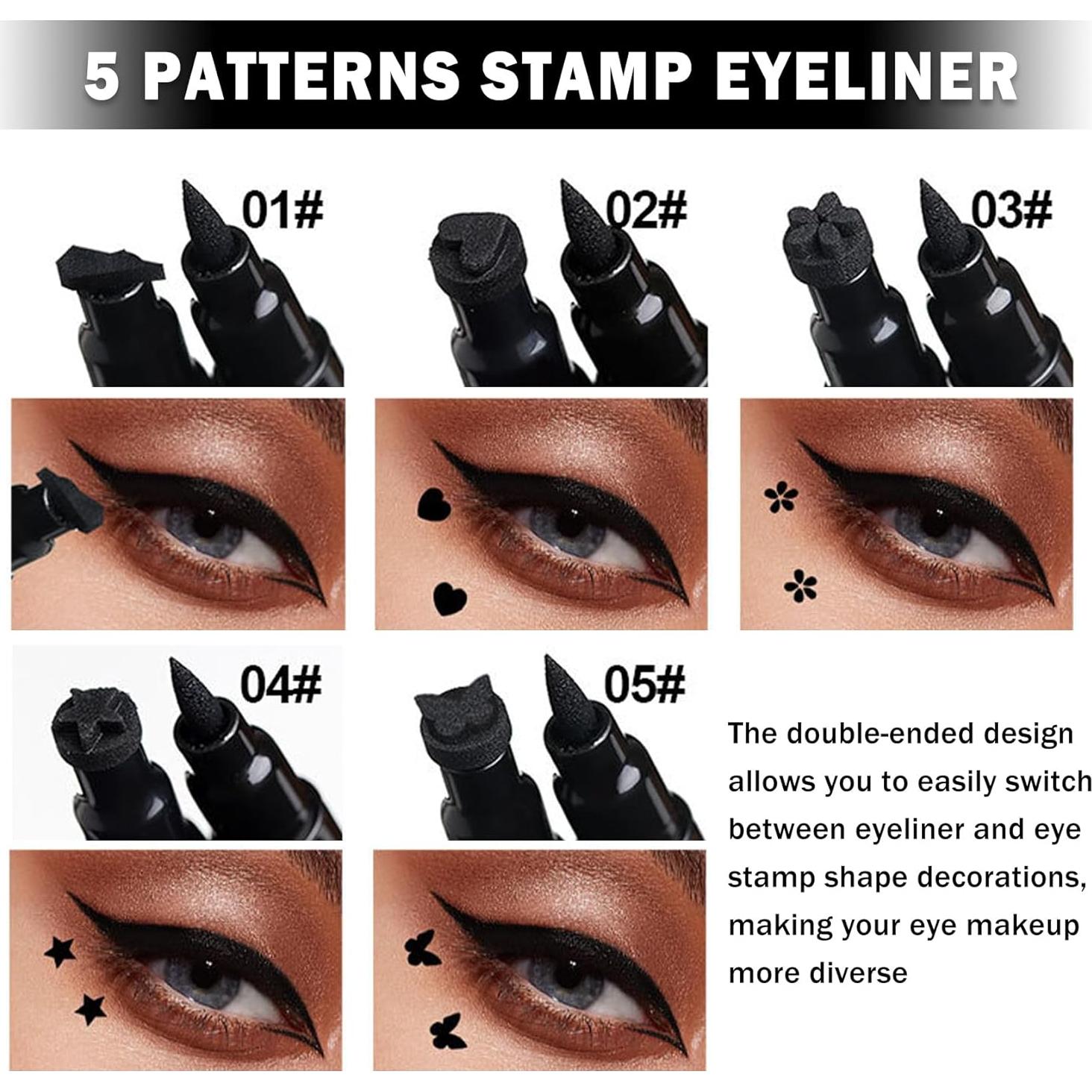 Eyeliner Doble Cabeza Negro XINGXYUEL con Sello Impermeable
