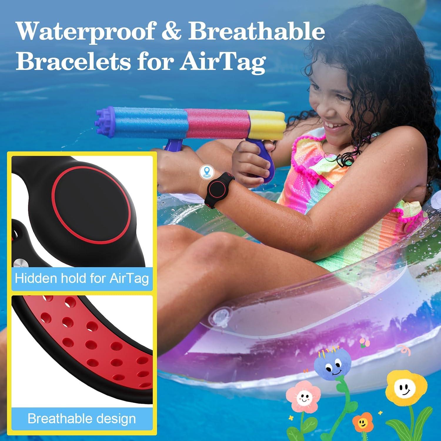 Pulsera Impermeable para AirTag Niños BYRED - 2 Paquetes