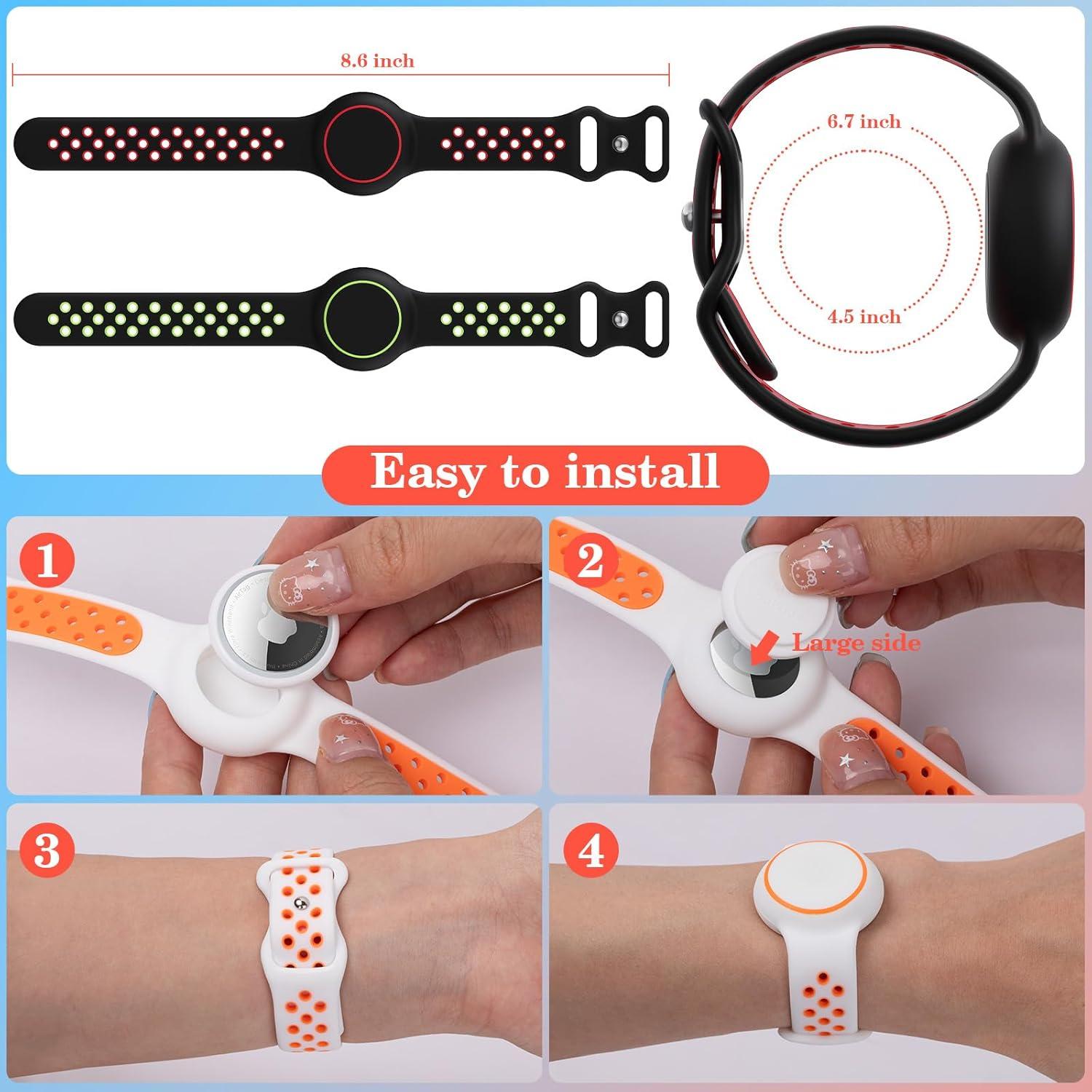 Pulsera Impermeable para AirTag Niños BYRED - 2 Paquetes