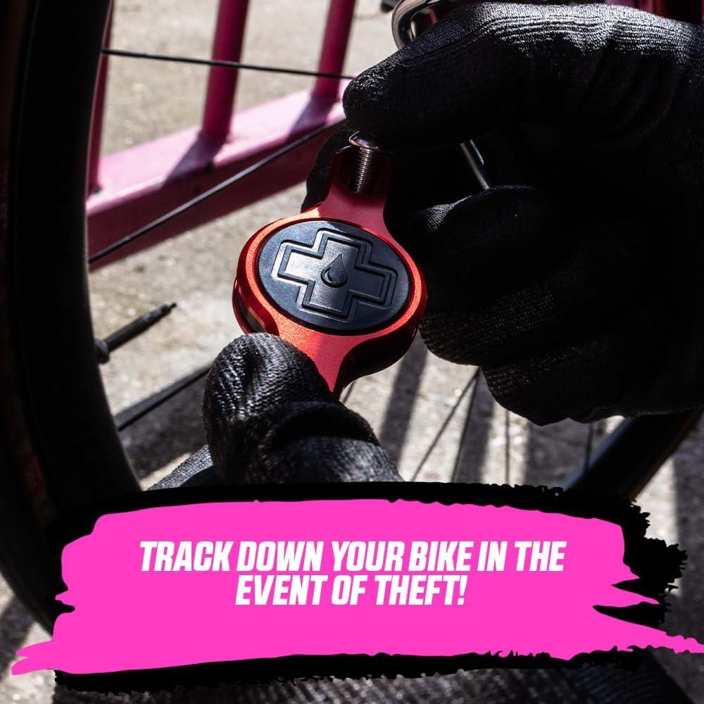 Soporte de AirTag Muc-Off para Bicicleta Negro - Antirrobo
