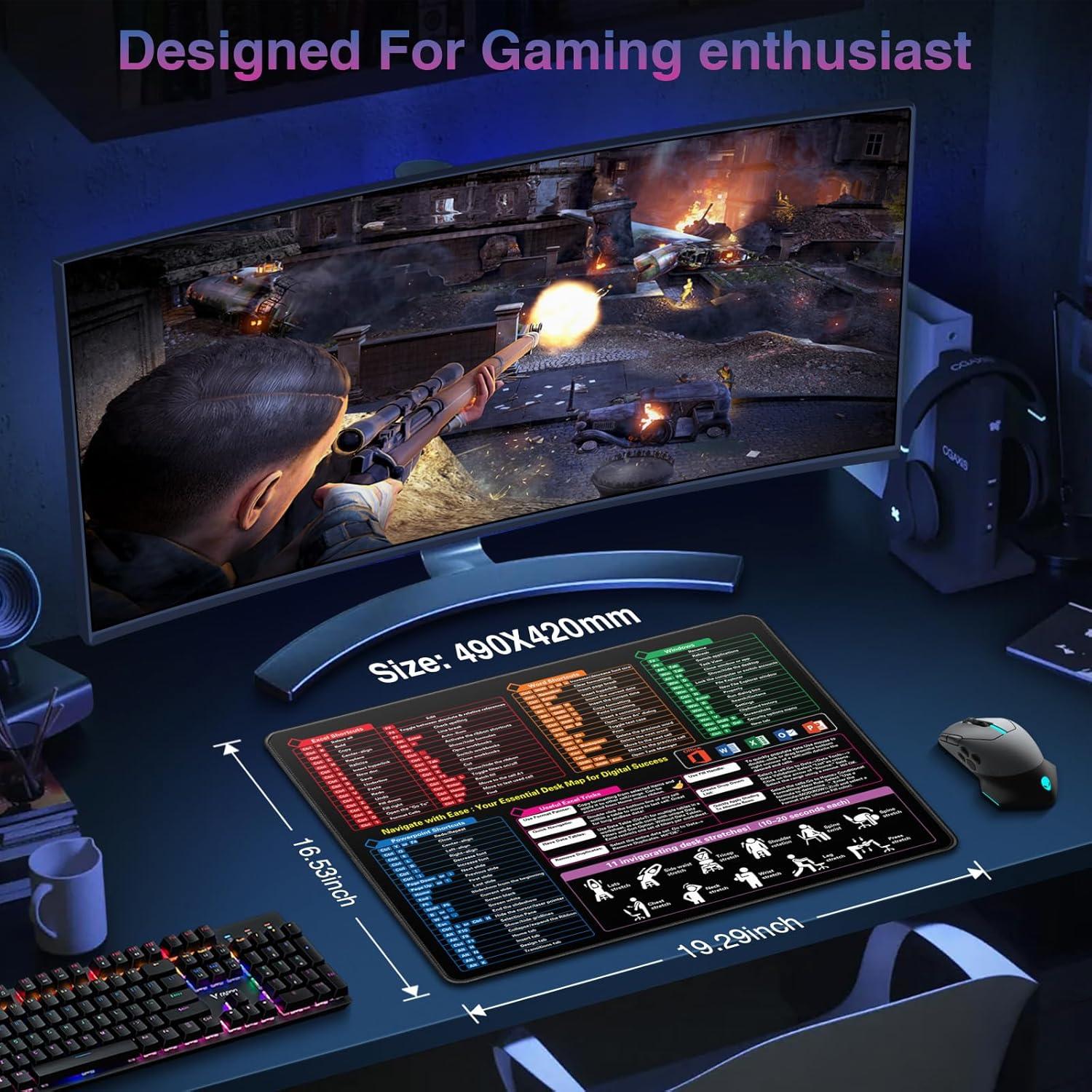 Alfombrilla de Ratón QOMOLAMA 49x42 cm Atajos de Excel