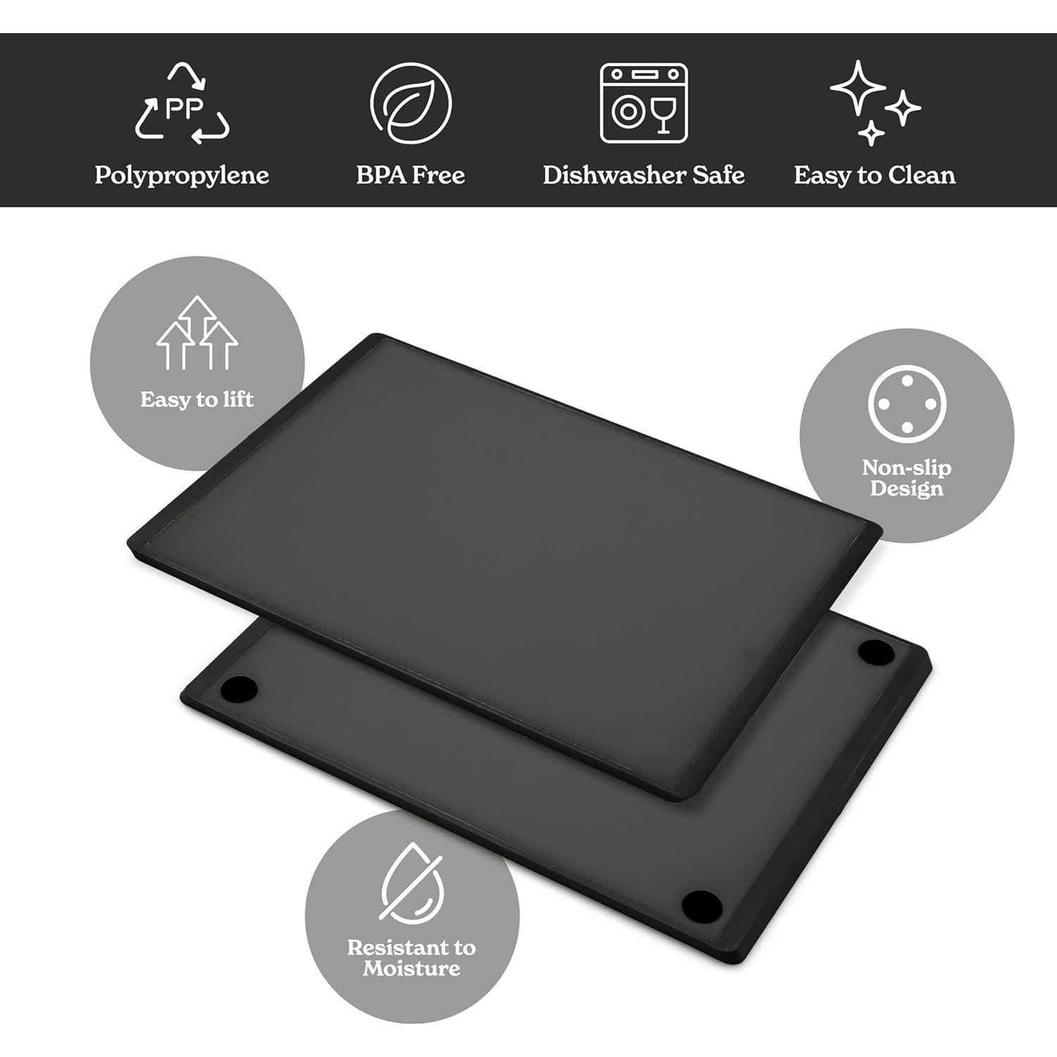 Tabla de Cortar de Plástico SMIRLY 25.4x33.0cm Apta Lavavajillas