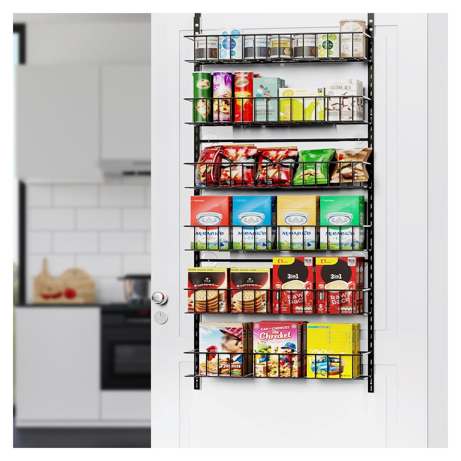 Organizador Colgante de Puerta ElegantArray 6 Niveles Metal Negro