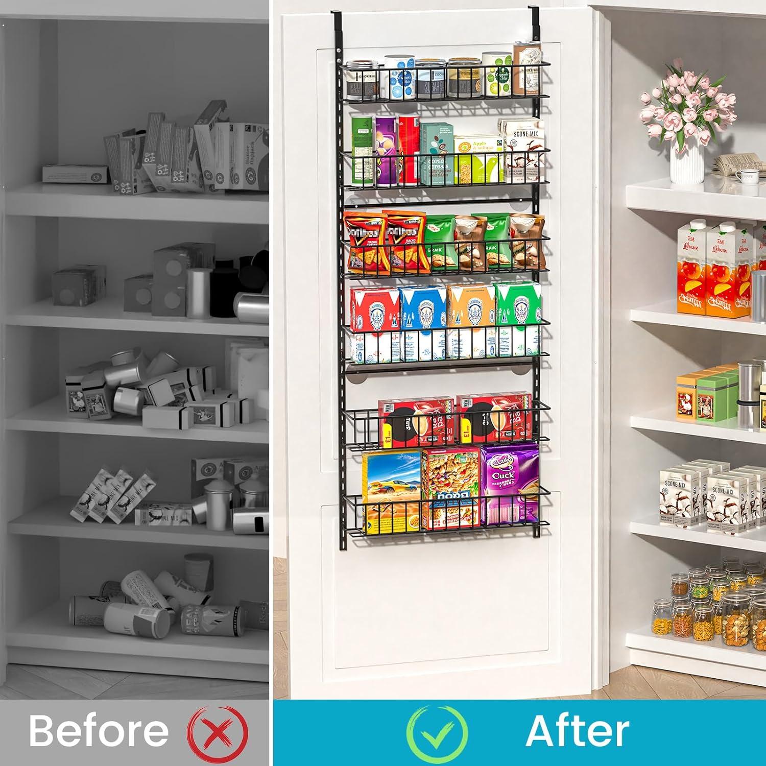 Organizador Colgante de Puerta ElegantArray 6 Niveles Metal Negro