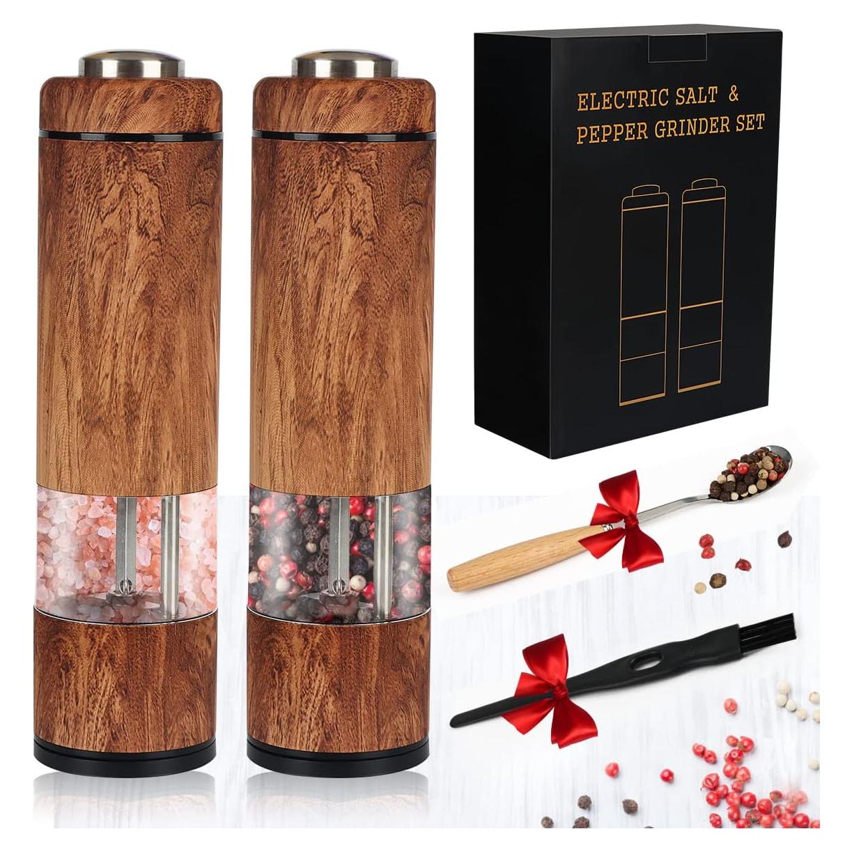 Juego de Molinillos Eléctricos de Sal y Pimienta Spacefrog - Grano Ajustable