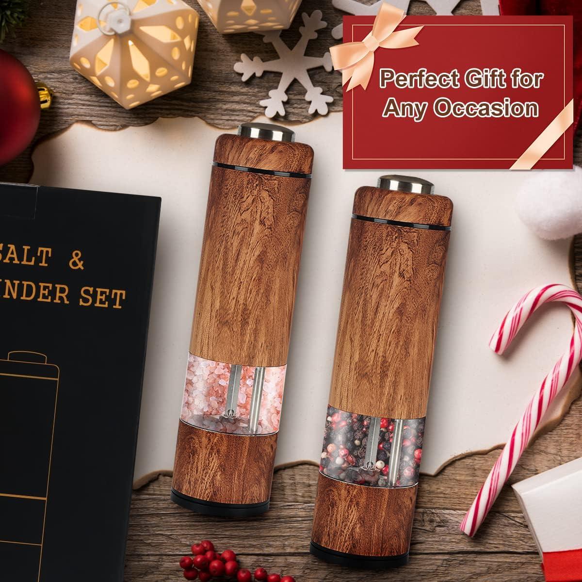 Juego de Molinillos Eléctricos de Sal y Pimienta Spacefrog - Grano Ajustable