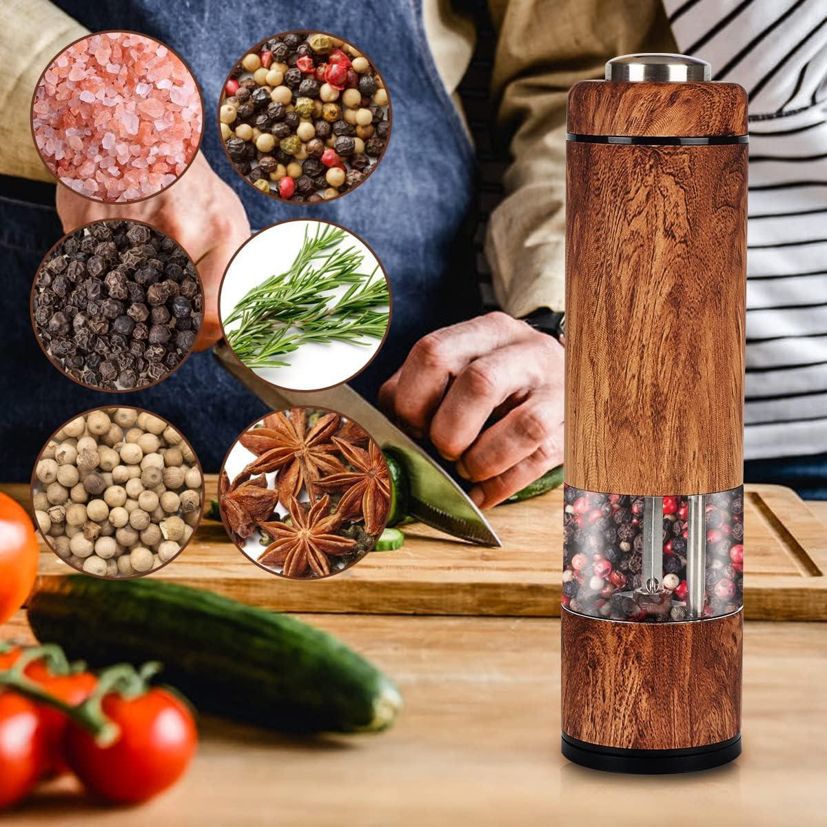 Juego de Molinillos Eléctricos de Sal y Pimienta Spacefrog - Grano Ajustable