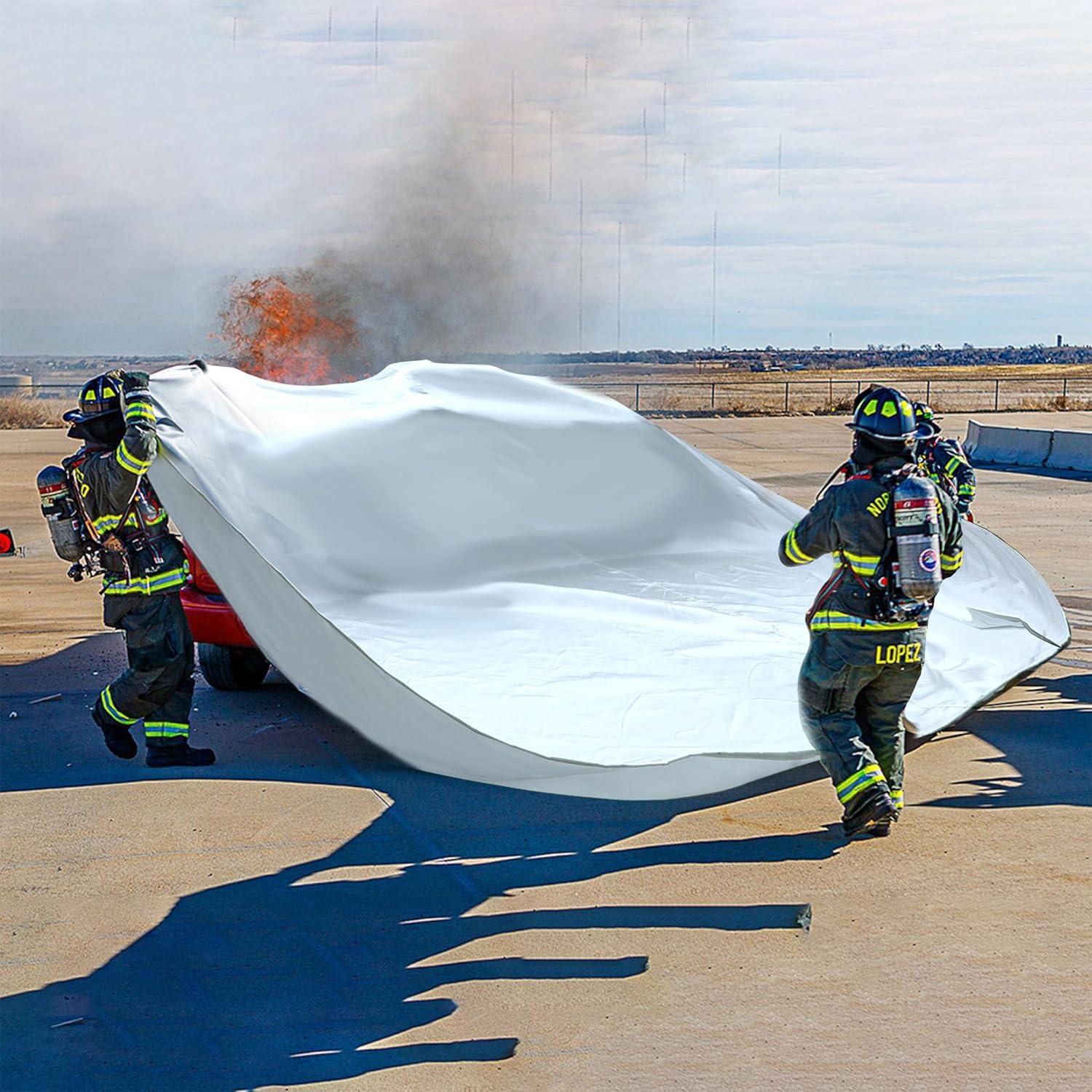 Manta de Emergencia Azazccm 4x6m Fibra de Vidrio Blanca