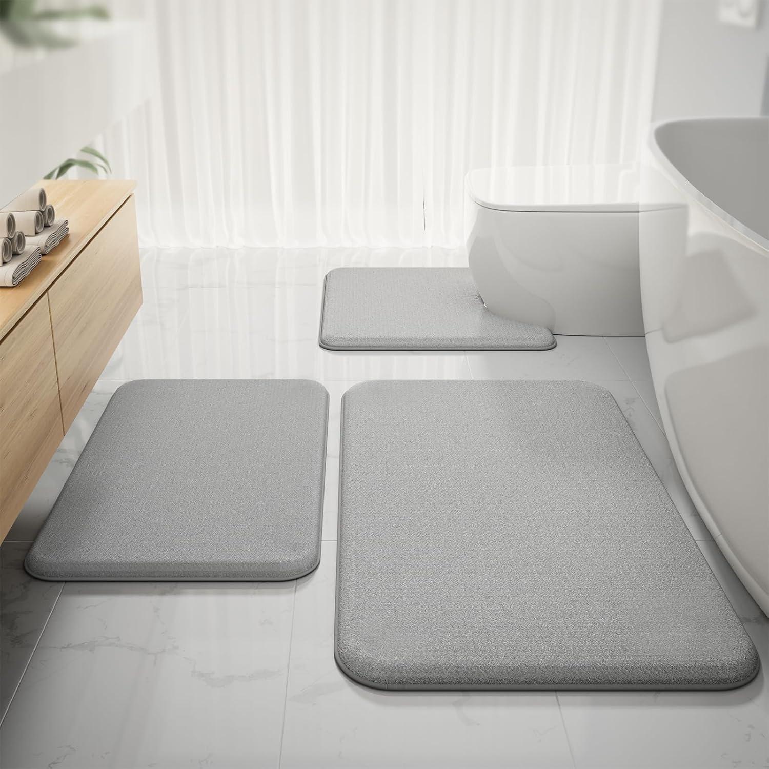 Conjunto de Alfombrillas de Baño RUN HELIX 3 Piezas Gris