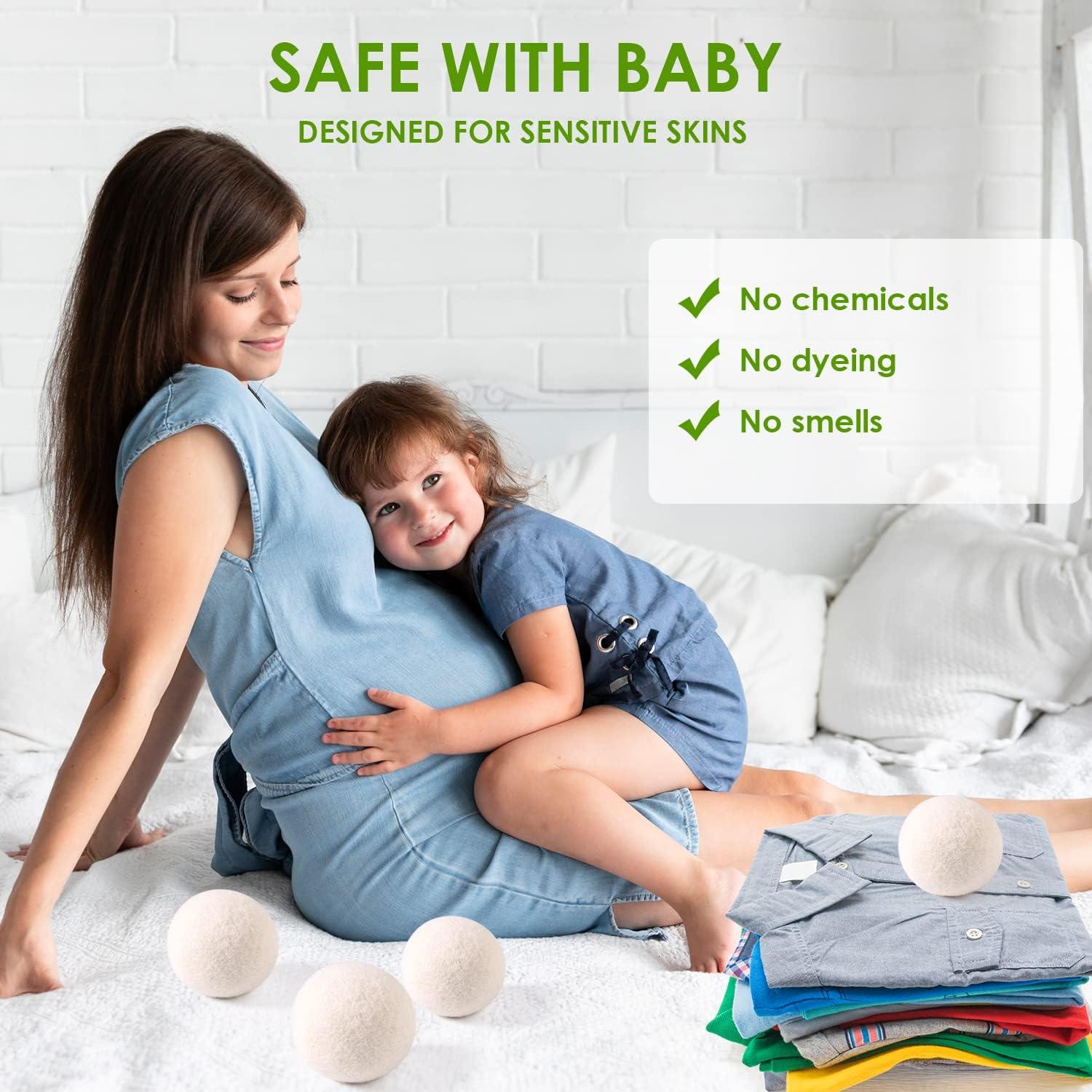 Bolas de Secado de Lana Orgánica 4 Pack XL Softkomfyy