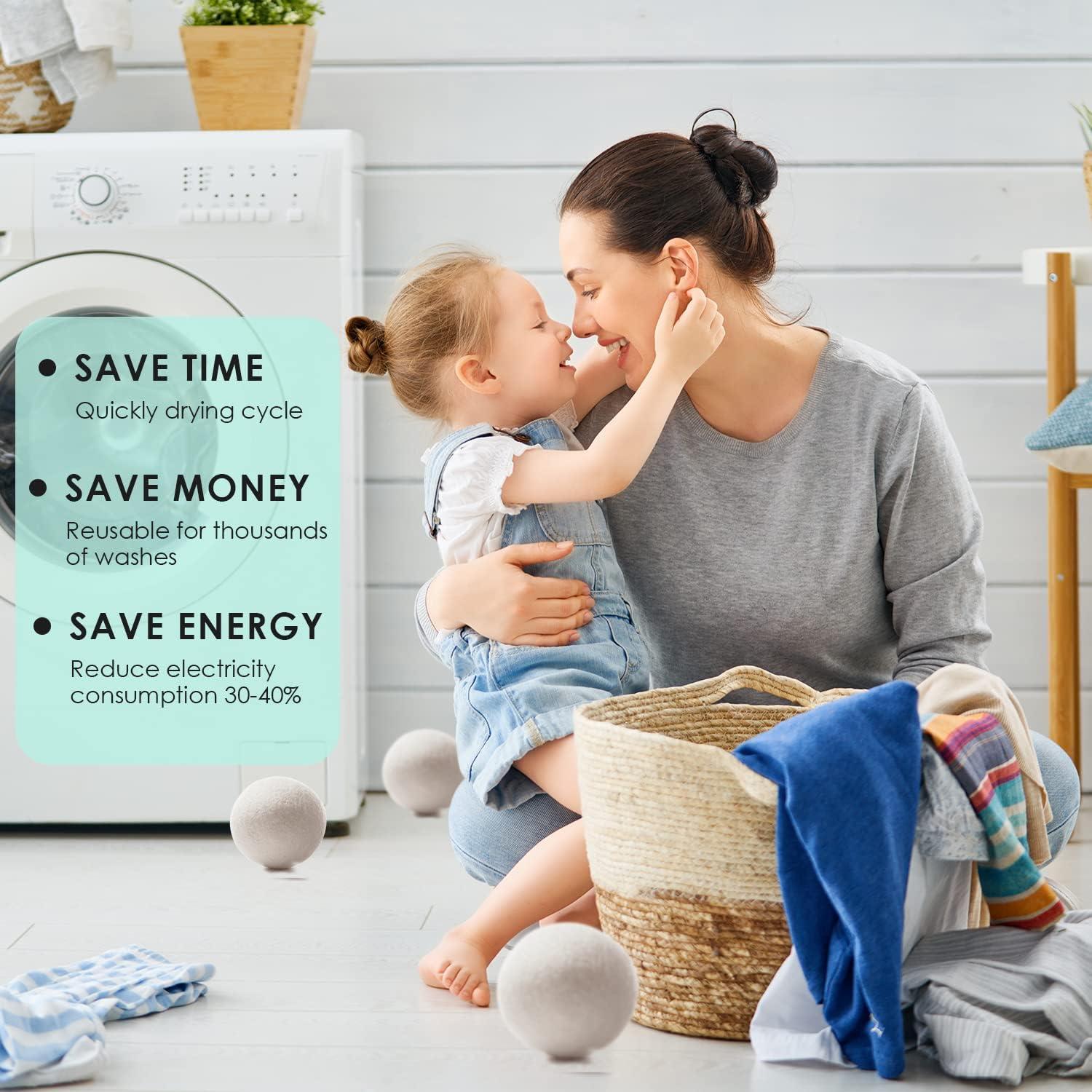 Bolas de Secado de Lana Orgánica 4 Pack XL Softkomfyy