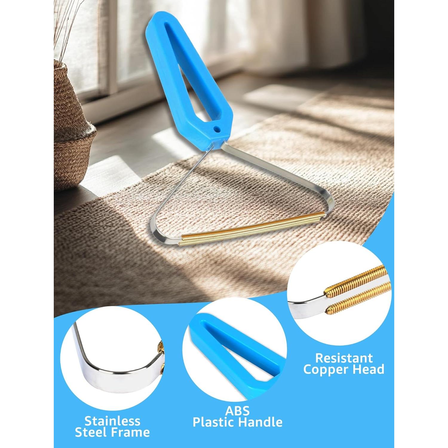 Removedor de Pelo de Mascota Alseeko - Afeitador Manual Azul