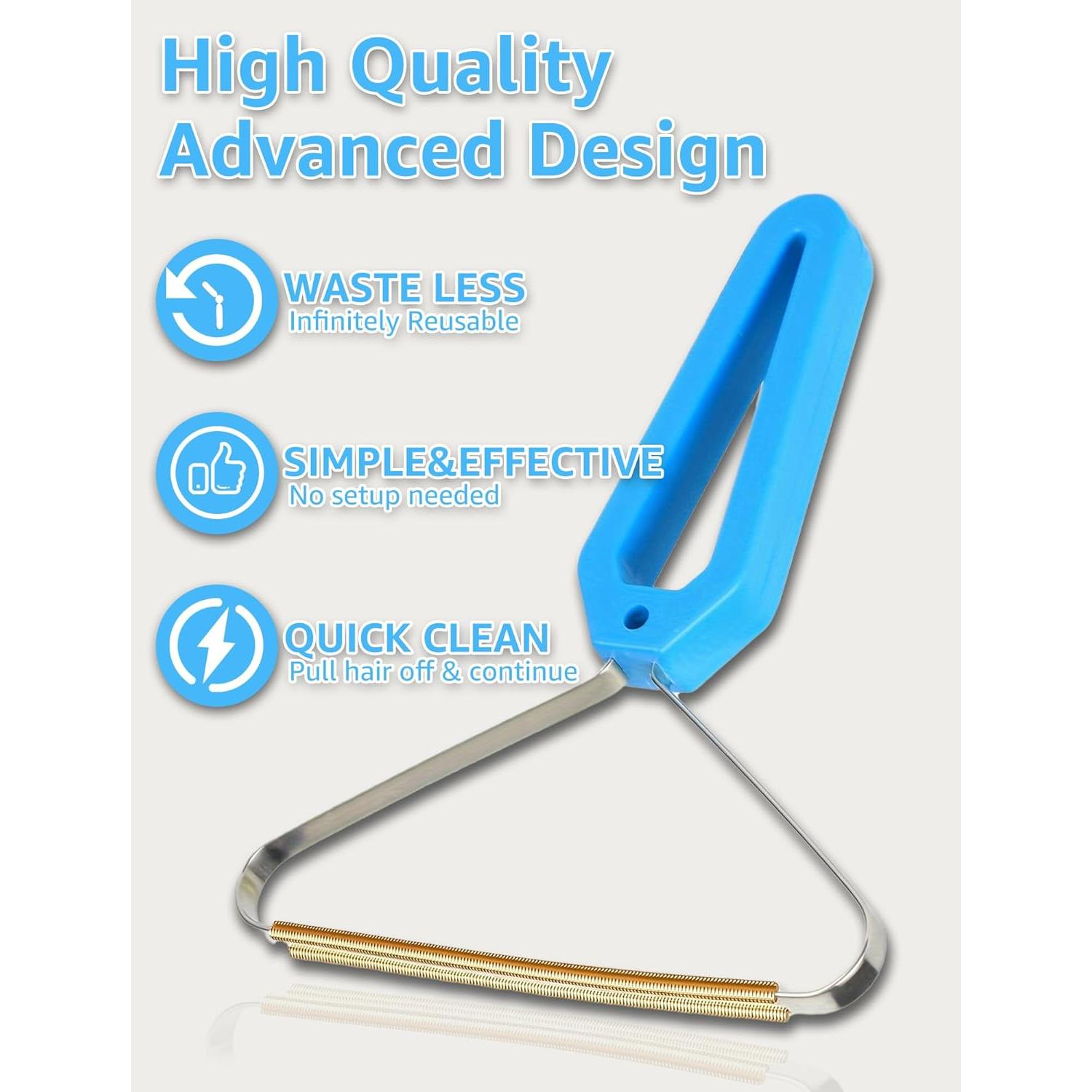 Removedor de Pelo de Mascota Alseeko - Afeitador Manual Azul