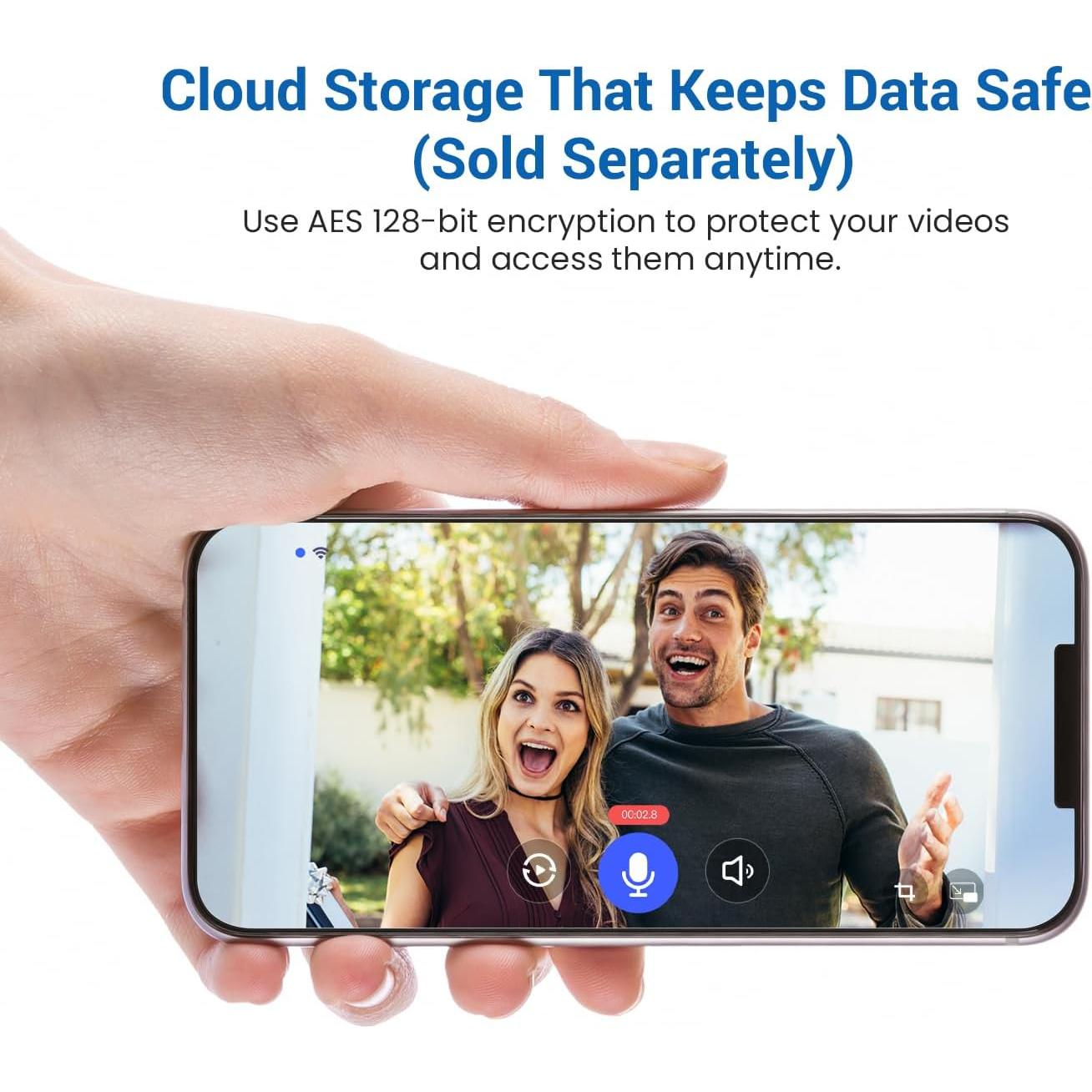 Cámara de Timbre de Video Inalámbrica ClipBlur 1080p con IA