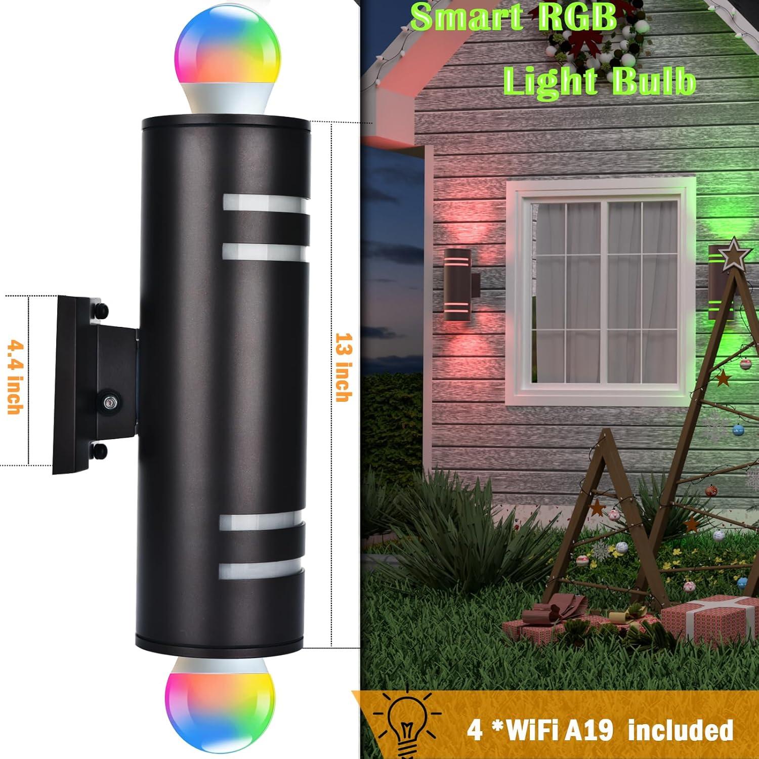 Luces de Pared Exteriores Inteligentes Rosykite 33cm RGB 2700K-6500K