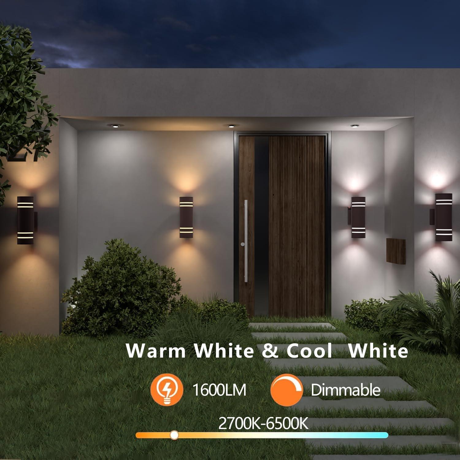 Luces de Pared Exteriores Inteligentes Rosykite 33cm RGB 2700K-6500K