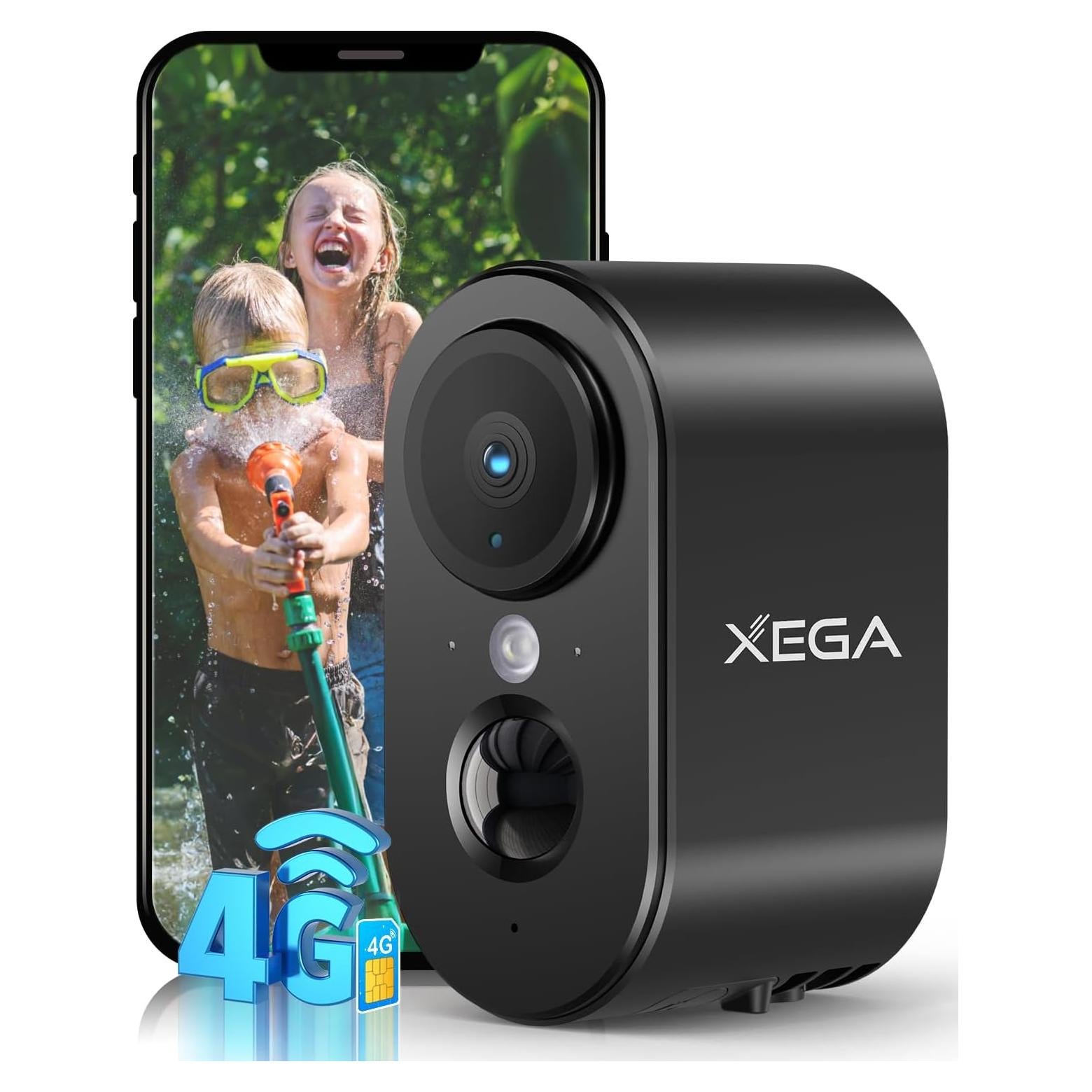 Cámara de Seguridad Celular Xega 4G Interior 2K IP66