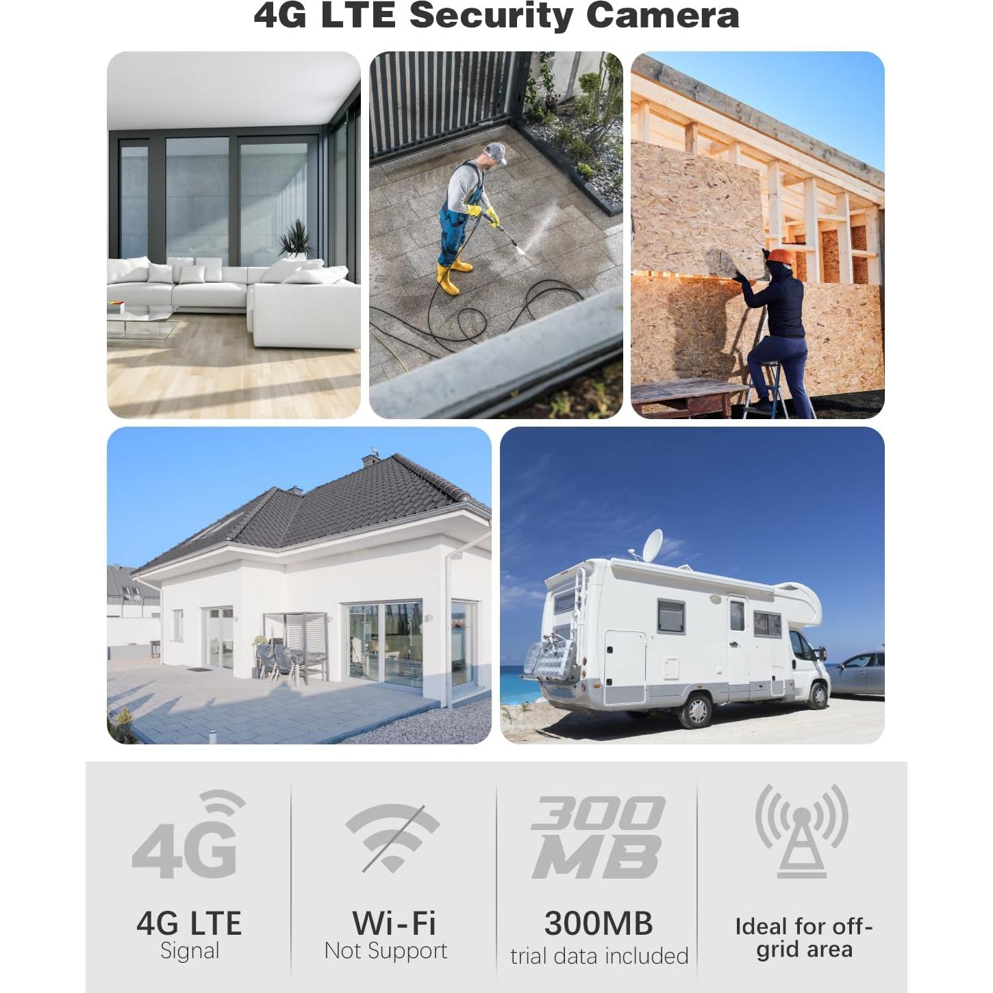 Cámara de Seguridad Celular Xega 4G Interior 2K IP66