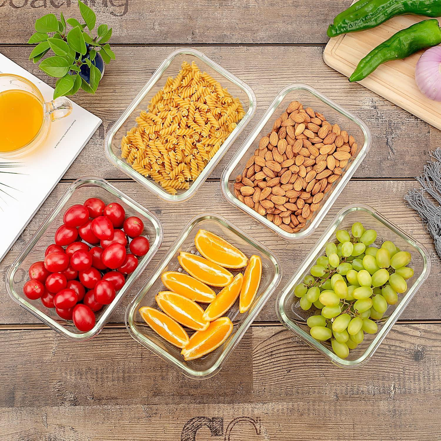 Contenedores de Almacenamiento de Vidrio UMEIED 10 Piezas 1.01L