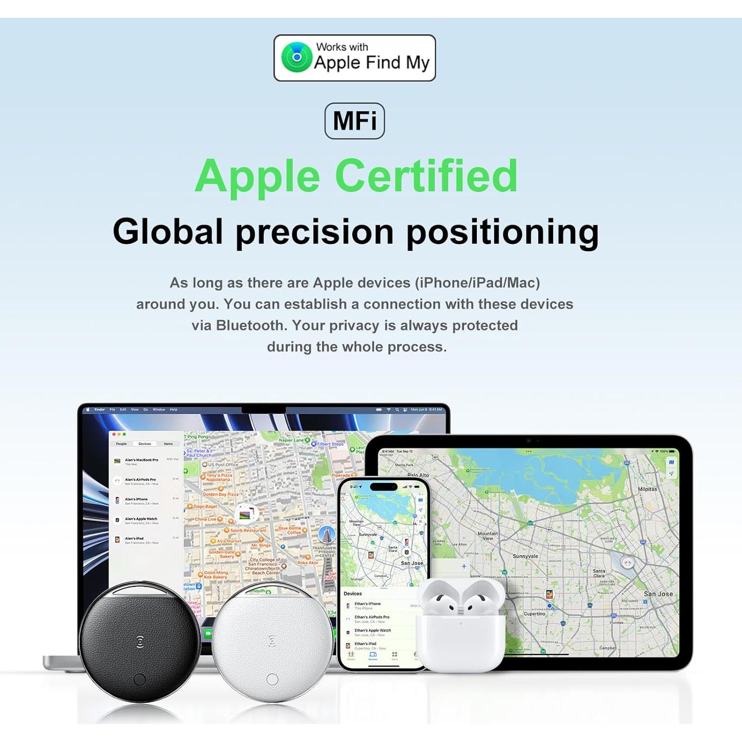 Etiquetas Air Tracker KPMARE - Paquete de 4, Bluetooth IP68