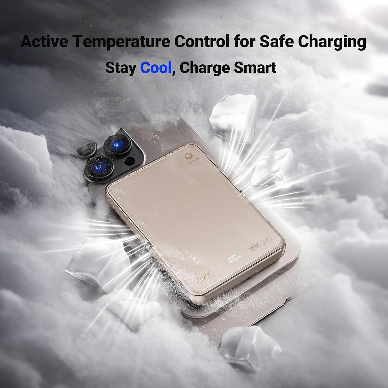 Batería Portátil Inalámbrica LITO 5000mAh 15W MagSafe